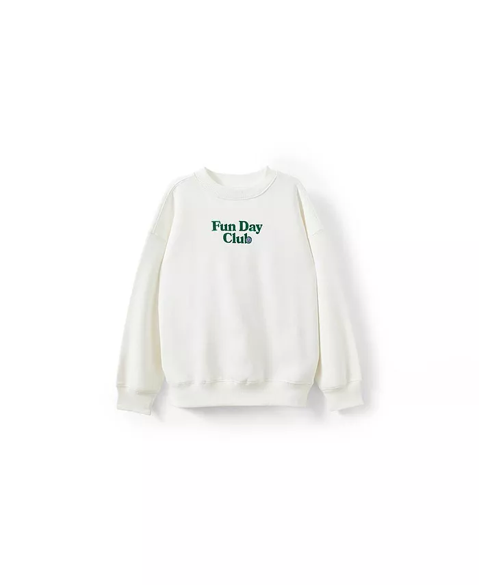 

Толстовка Little Girls Sammy Oversized Crew COTTON ON, белый
