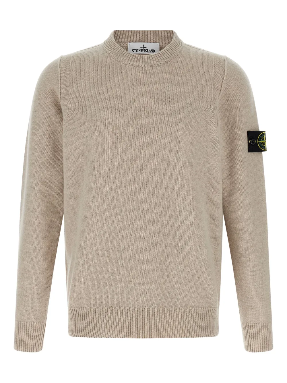 

Свитер с круглым вырезом и логотипом Stone Island, нейтральный