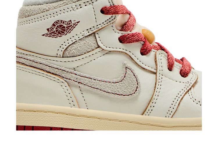 Кроссовки Air Jordan 1 Retro High OG TD 'Rare Air - Sail Cinnabar', кремовый — фото 2