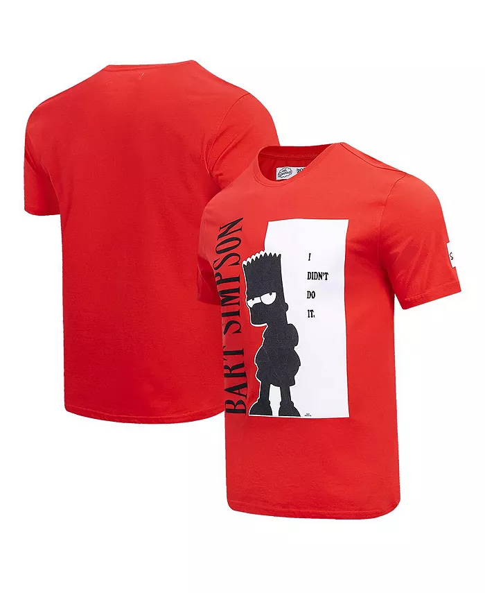 

Мужская футболка The Simpsons Bart Simpson The World Is Yours красная Freeze Max