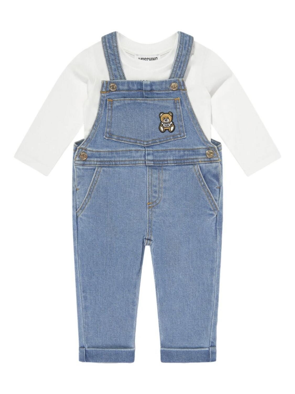 

Комбинезон футболка комплект Moschino Kids, синий