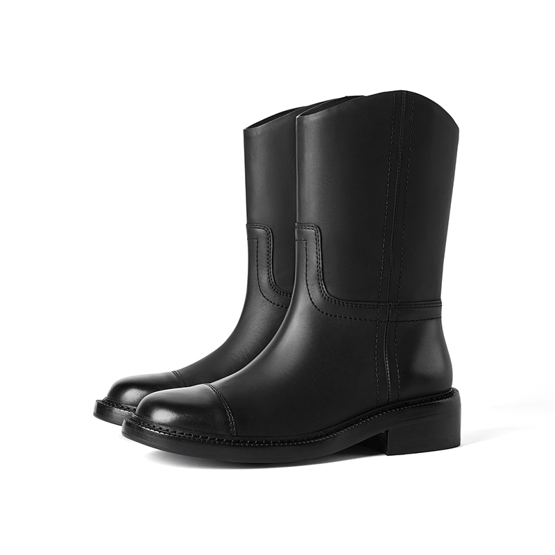CHERYKALLY Женские черные ботинки на каблуке 4,5 см, цвет Black — фото 2