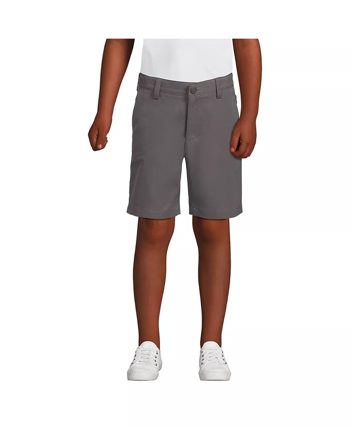 

Шорты-чинос для мальчиков Husky Active Performance Top of Knee Lands' End, серый