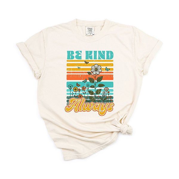 

Футболка Be Kind Always Flowers garment dyed Simply Sage Market, Ivory
