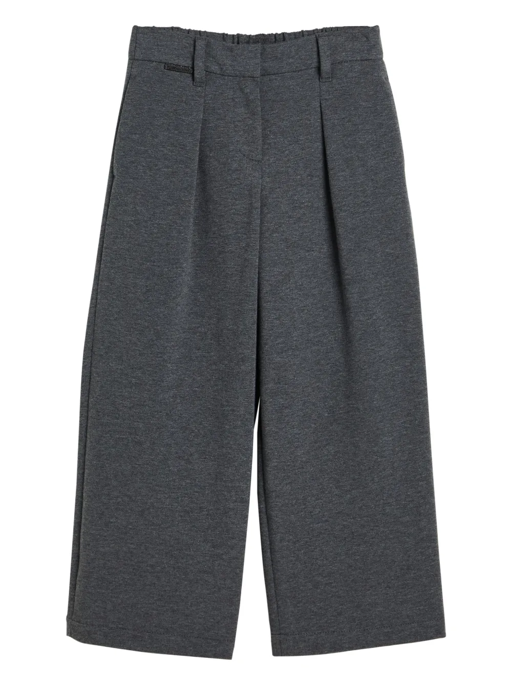 

Брюки из джерси со складками Brunello Cucinelli Kids, серый