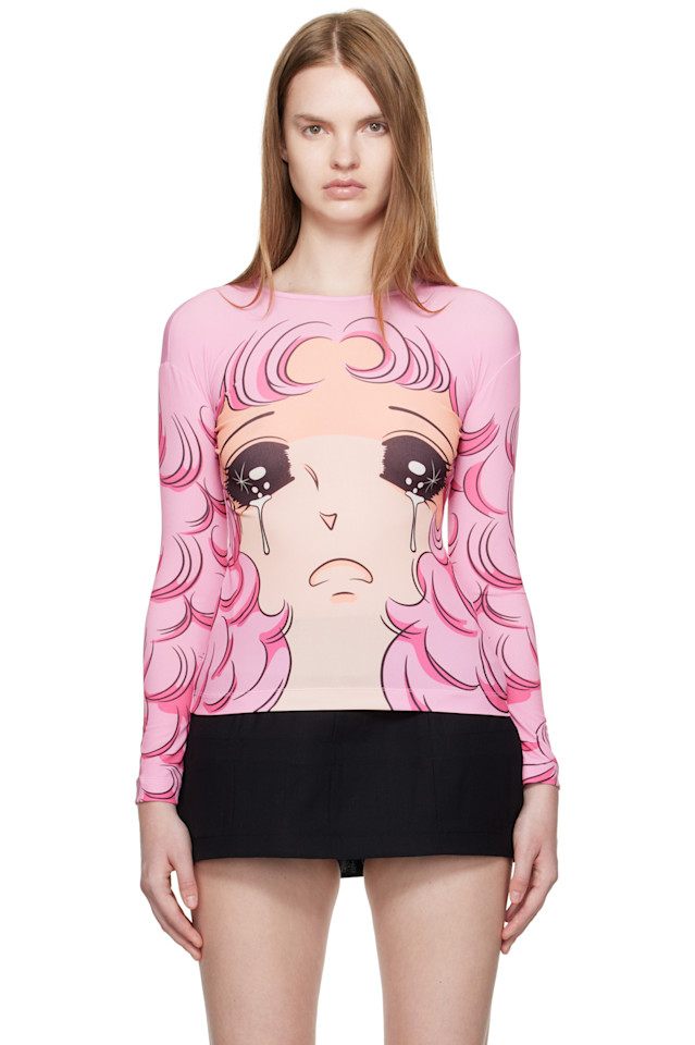 

Pushbutton Эксклюзивная футболка с длинными рукавами Ssense с изображением плачущей девочки