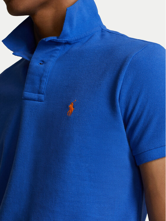 Рубашка-Поло с завышенной талией 710782592011 Polo Ralph Lauren, синий — фото 4