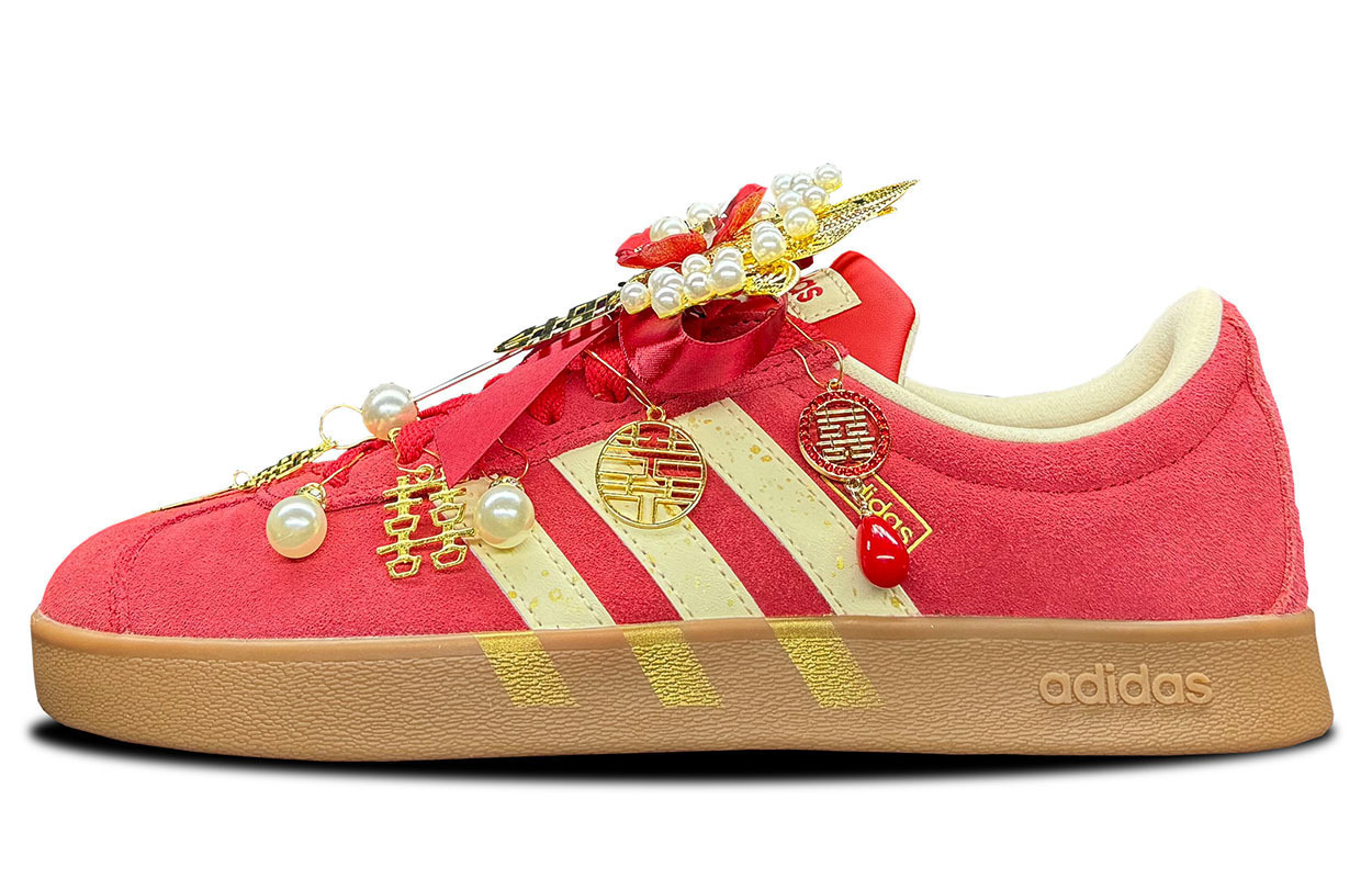 

Adidas Vl Court Classic устойчивые к истиранию и скольжению низкие кроссовки для скейтбординга Unisex красные