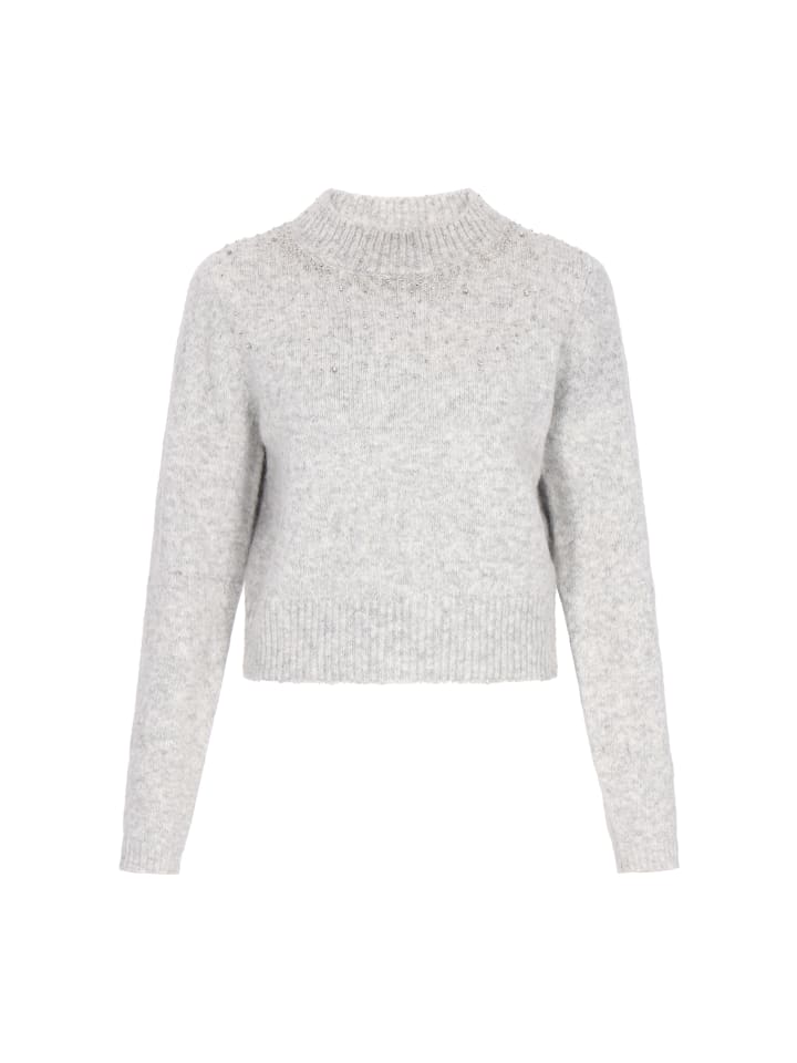 

DreiMaster Женский свитер светло-серого меланжевого цвета