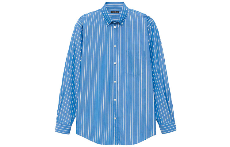 

Рубашка мужская синяя/белая Balenciaga, синий