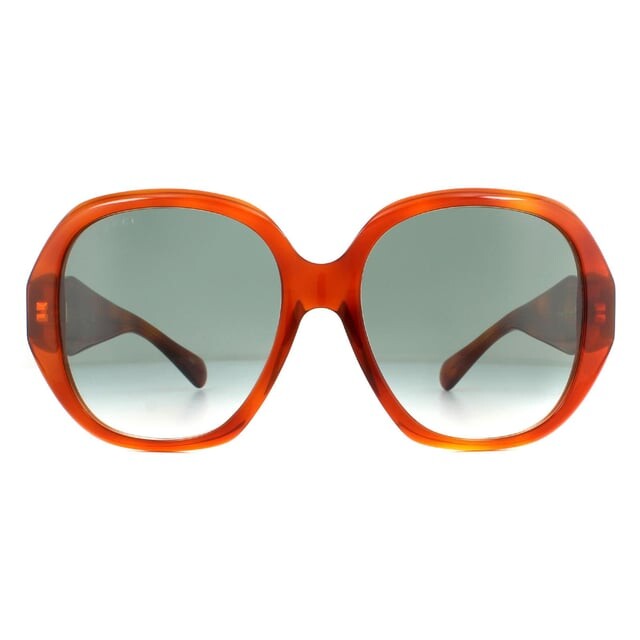 

Солнцезащитные очки gg0796s 003 гавана синие с градиентом Gucci, коричневый