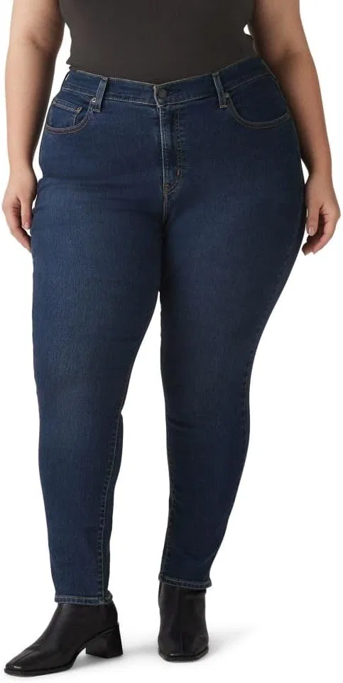 Женские джинсы Levi's Plus Size 721 с высокой посадкой и зауженными штанинами