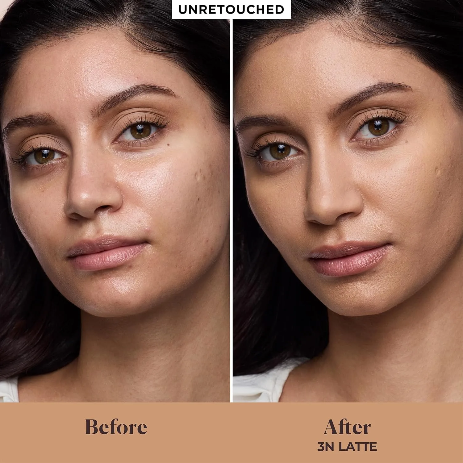 Laura Mercier Real Flawless Feather Matte Powder Foundation, полупрозрачное и среднее покрытие, 16 часов стойкости, контроль увлажнения и блеска, компактная пудра, с гиалуроновой кислотой, 3N Latte - Light Medium with neutral undertones — фото 3