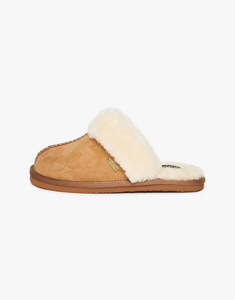 Туфли-мюли Superdry Suede светло-коричневого цвета — фото 3