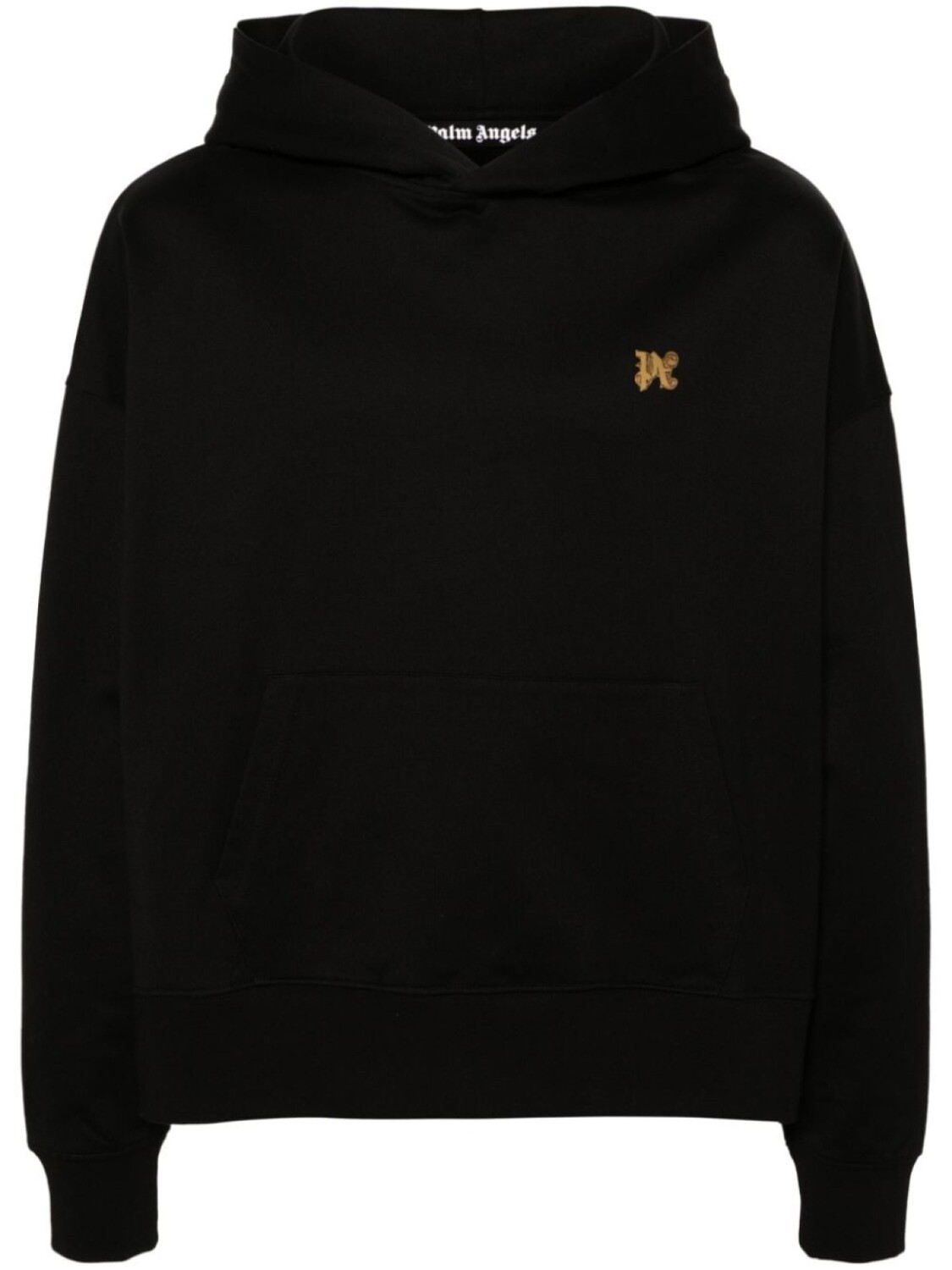 

Palm Angels толстовка с капюшоном из хлопка с монограммой, черный