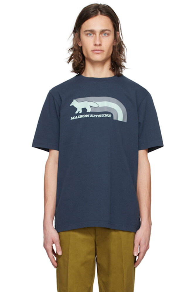 

Футболка Navy Flash Fox Maison Kitsuné