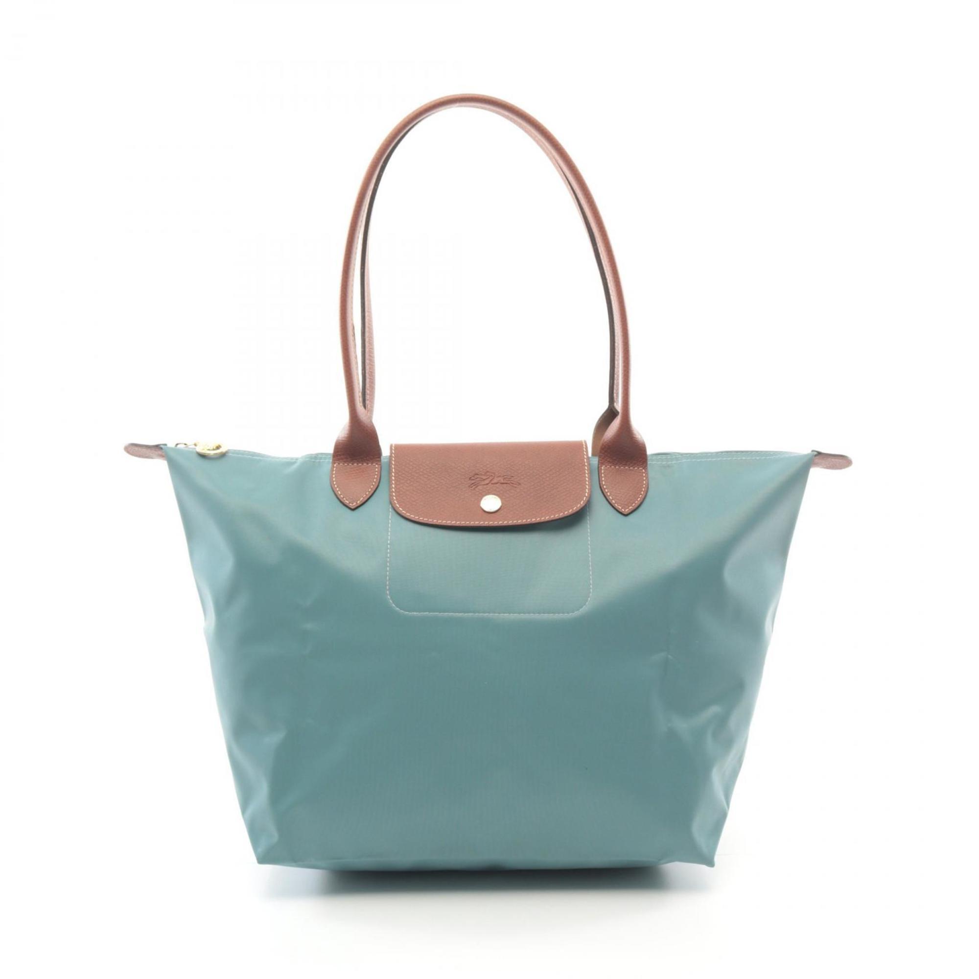 

Сумка-тоут Longchamp Le Pliage из холщовой кожи, коричневый/зеленый