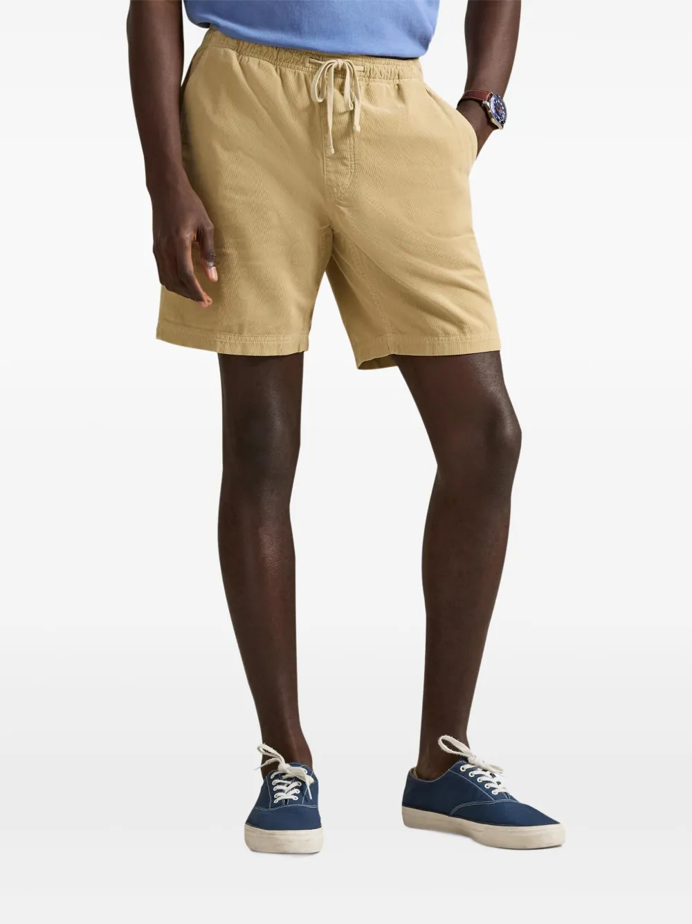Вельветовые шорты с кулиской Polo Ralph Lauren, нейтральный — фото 3