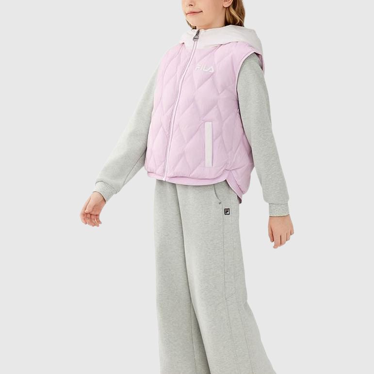 Пуховик ORIGINALE детский FILA KIDS, still lotus розовый — фото 4