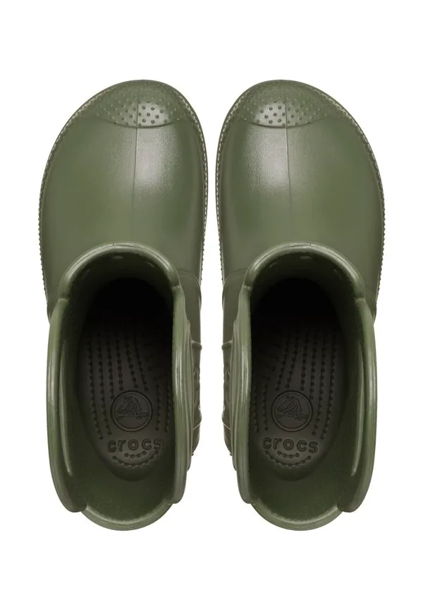 Детские резиновые сапоги-дождевики для детей Crocs, Army Green — фото 3