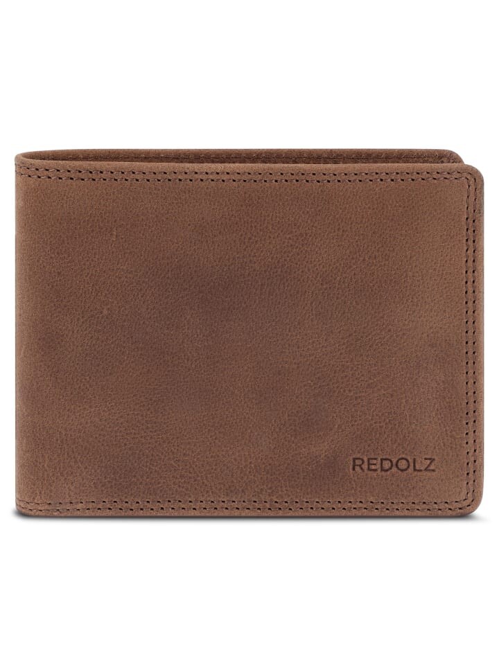 

Кошелек Redolz Leather Essentials QF RFID Leder 12 cm, коричневый