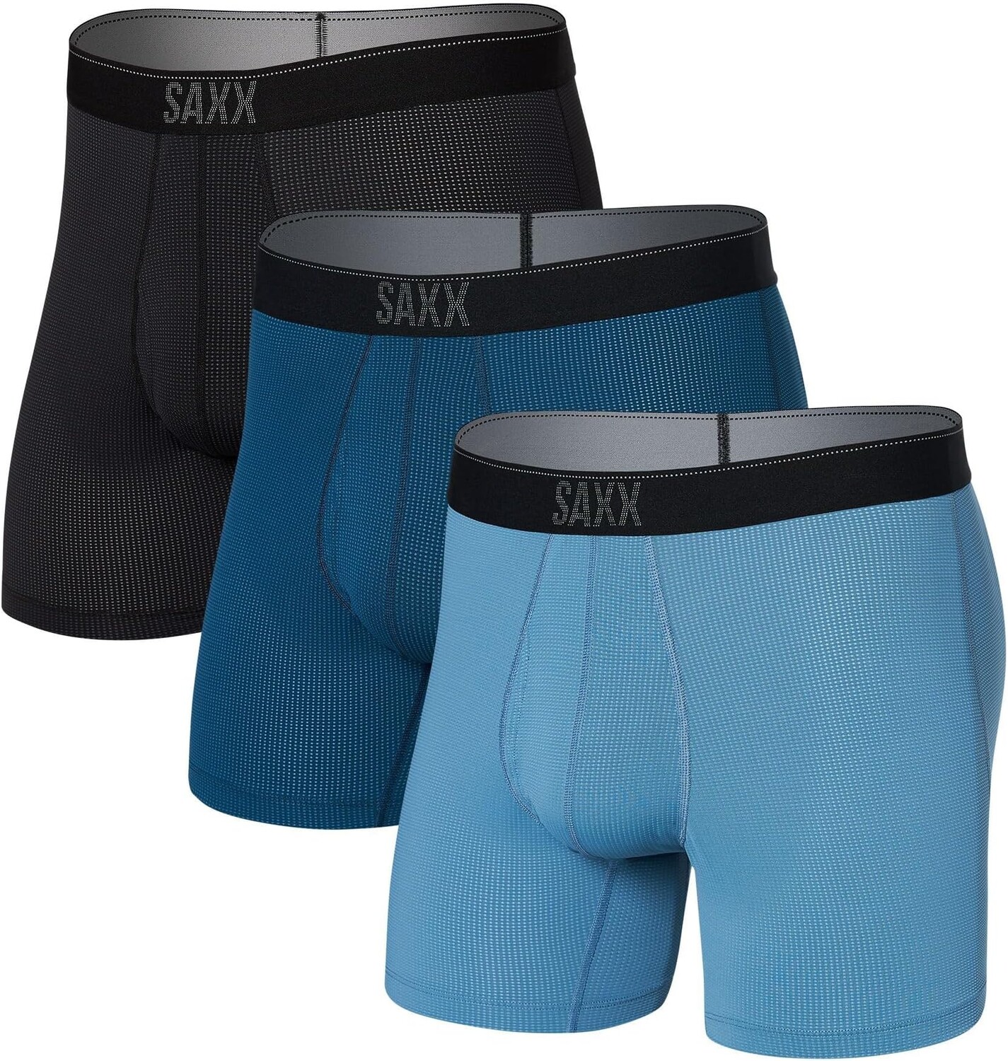 

Комплект из 3 трусов-боксеров Quest Quick Dry Mesh SAXX UNDERWEAR, цвет Slate/Anchor Teal/Black