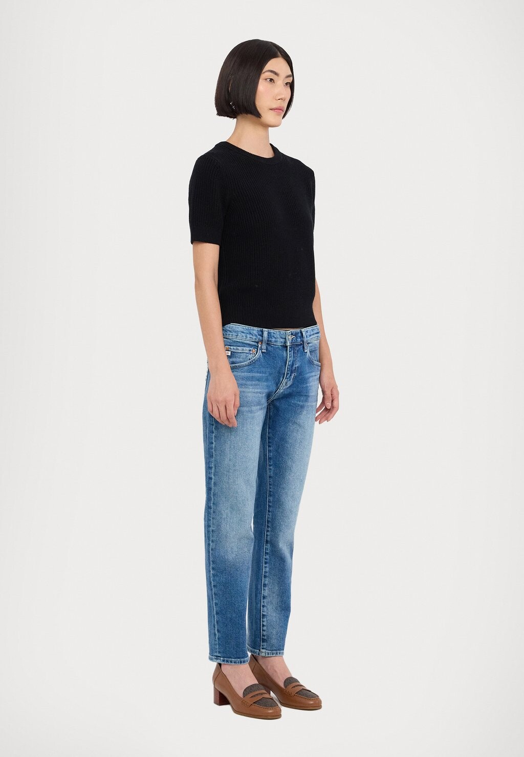 

Джинсы облегающего кроя EX BOYFRIEND SLOUCHY AG Jeans, синий деним