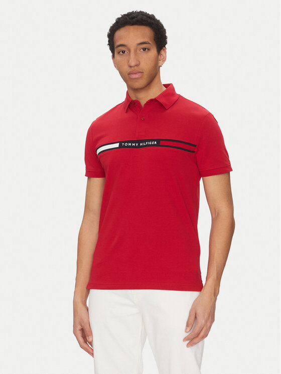 

Рубашка поло стандартный крой Chest Insert MW0MW38130 Tommy Hilfiger, красный