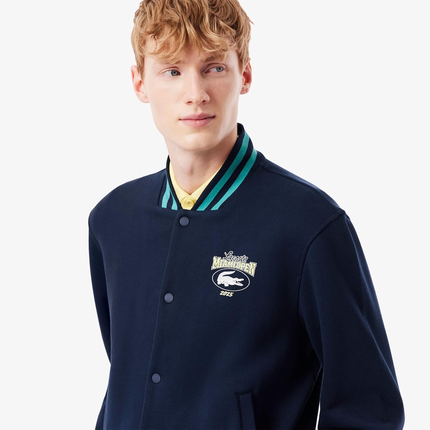 Мужская толстовка LACOSTE для Открытого чемпионата Майами 2025 года (официальная), темно-синий — фото 2