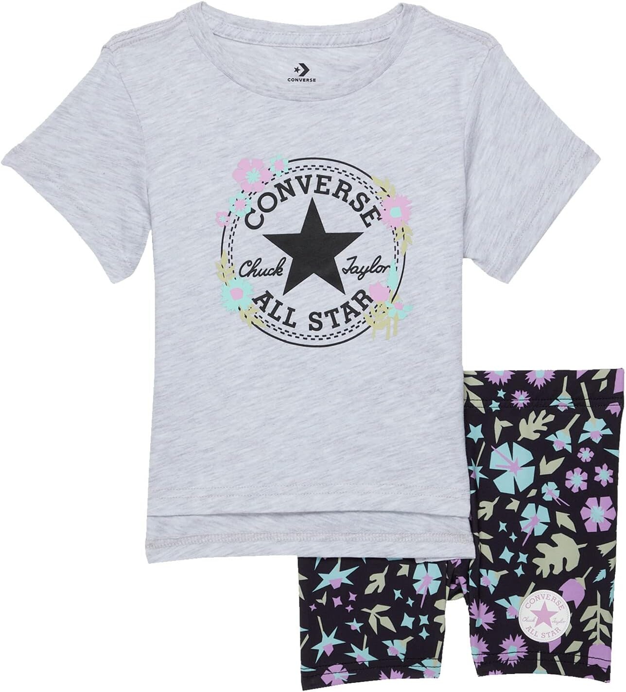 

Детский набор Converse Elongated Tee & Biker Set, черный