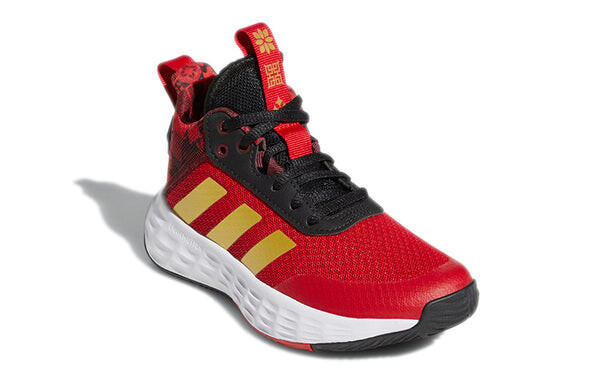 Кроссовки adidas Ownthegame CNY 2.0 K 'Red Gold', красный — фото 3