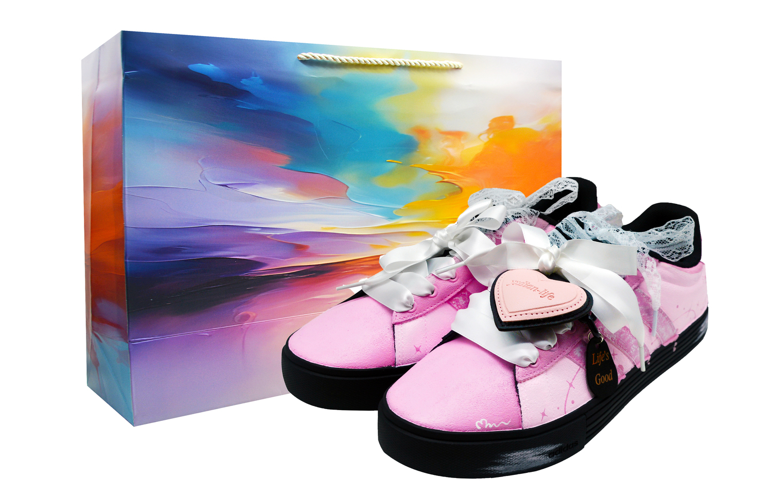 

Adidas Повседневные Sweet Star устойчивые к истиранию лоу-топы для скейтбординга унисекс розовые, цвет Pink