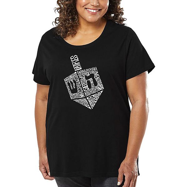 

Футболка Hanukkah dreidel с принтом, plus size La Pop Art, Black, Черный, Футболка Hanukkah dreidel с принтом, plus size La Pop Art, Black
