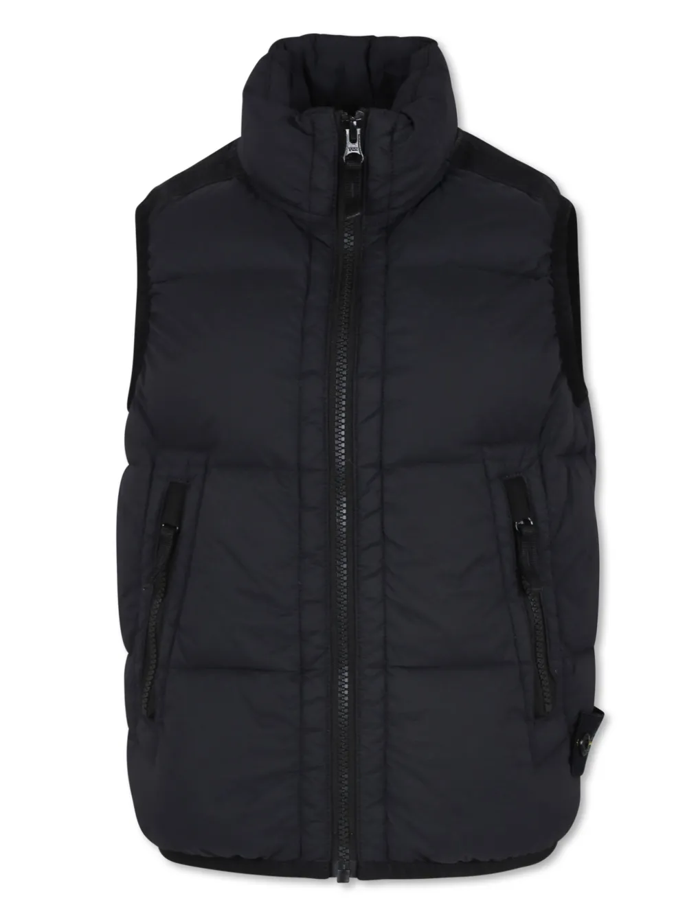 

Дутый жилет с нашивкой Compass Stone Island Junior, черный