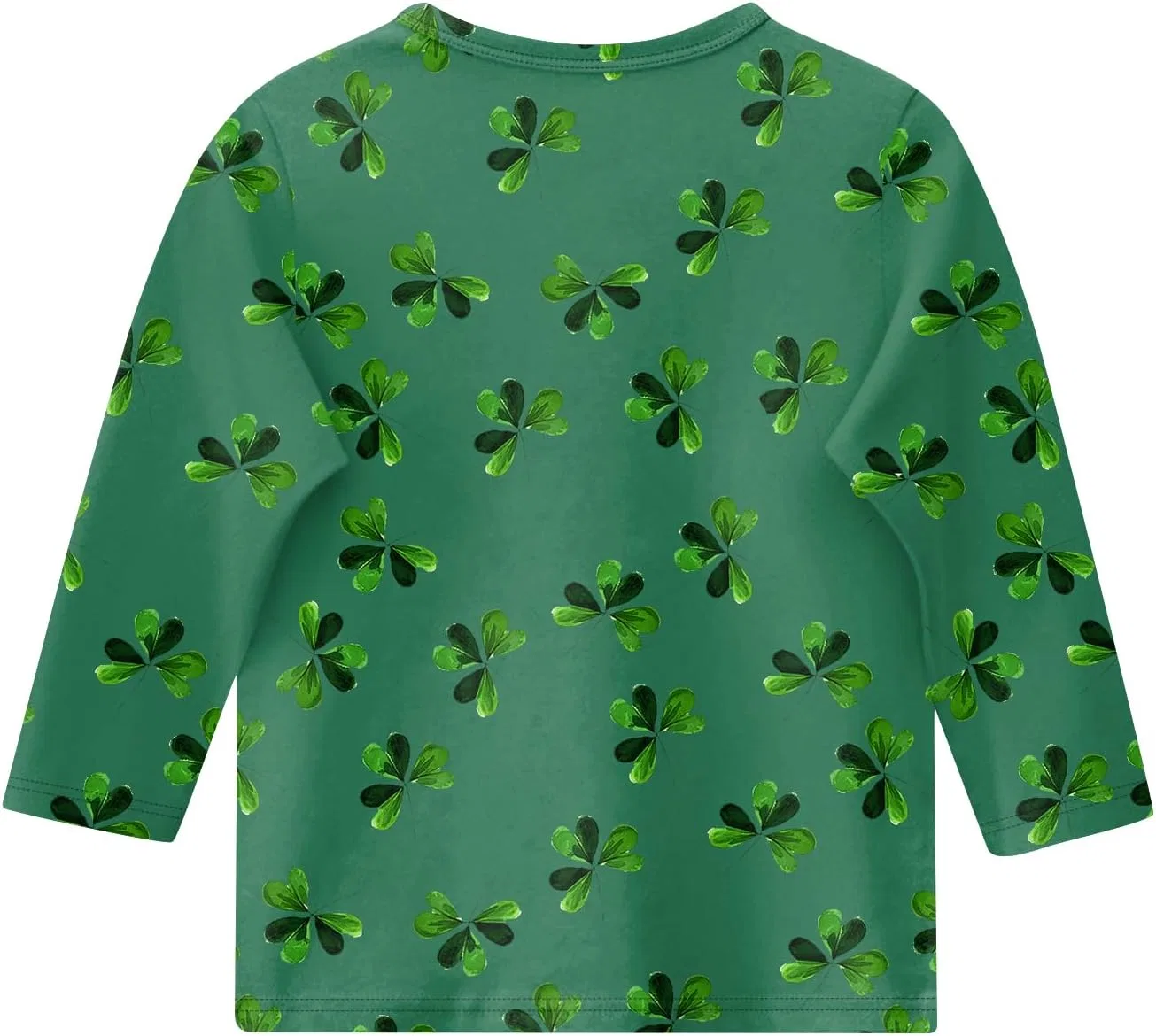 Футболка с принтом St. Patrick's Day, 3/4 рукав, бренд Generic, 2-army Green — фото 2