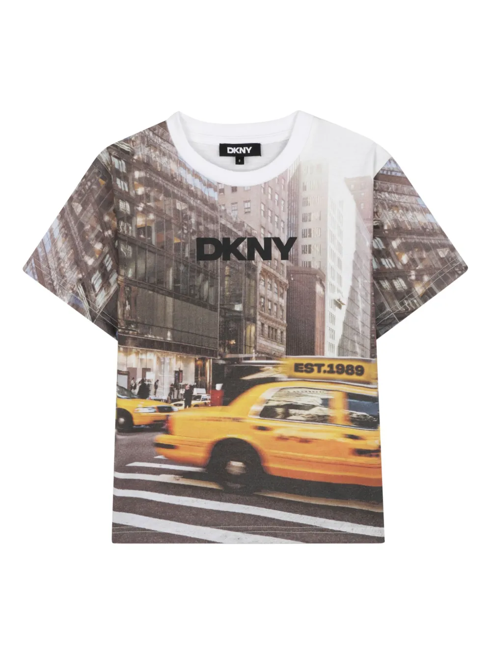 

Футболка с графичным принтом Dkny Kids, белый