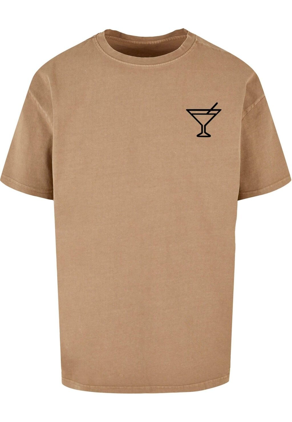 

Футболка с принтом SUMMER COCKTAIL ACID WASHED Merchcode, бежевый