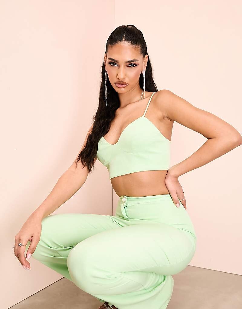 

ASOS Luxe – элегантный зеленый бюстгальтер без косточек, часть комплекта