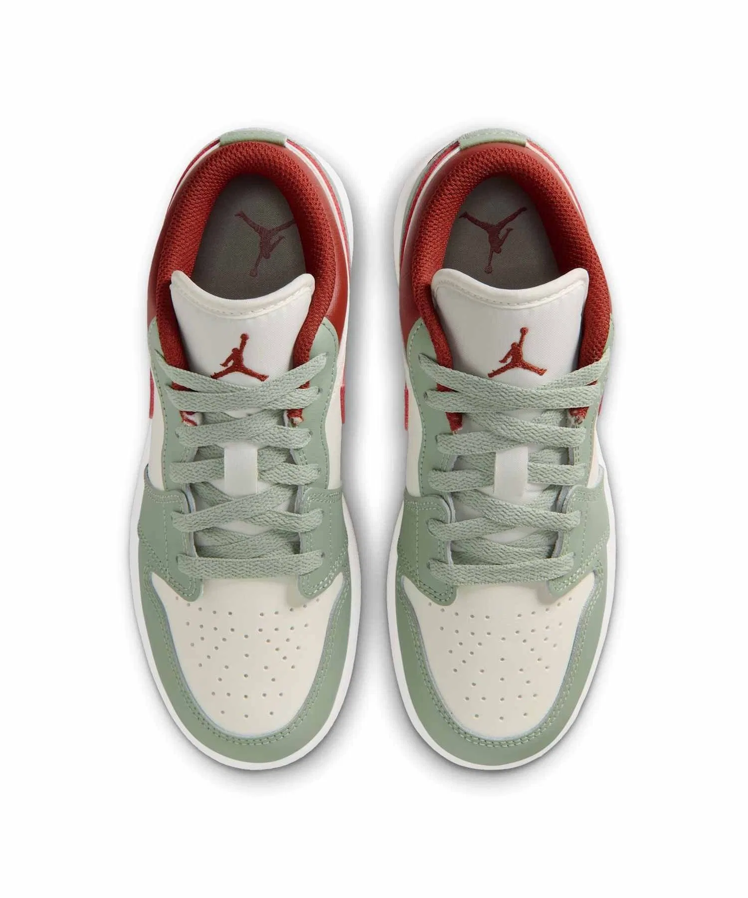 Детские кроссовки Air Jordan 1 Low из кожи JORDAN BRAND бежевые — фото 4