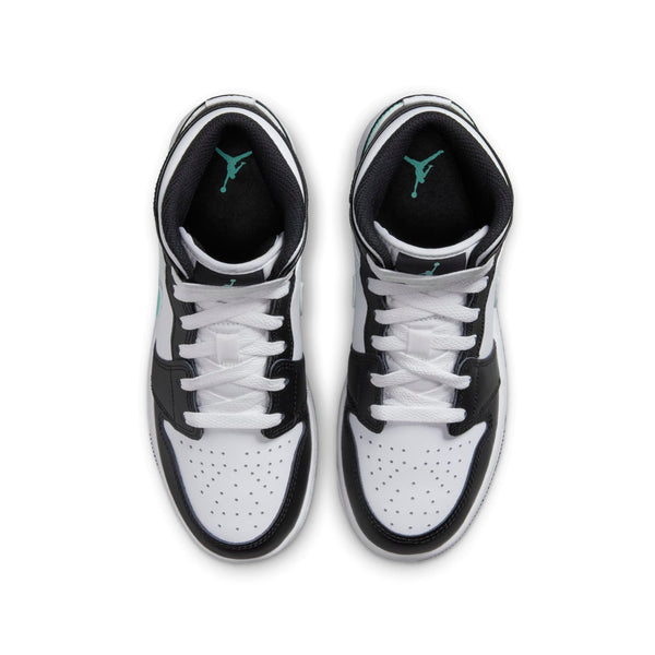 Кроссовки 1 mid 'green glow' Air Jordan, белый — фото 4