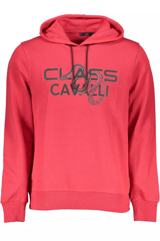 

Красный хлопковый мужской свитер cavalli CLASS