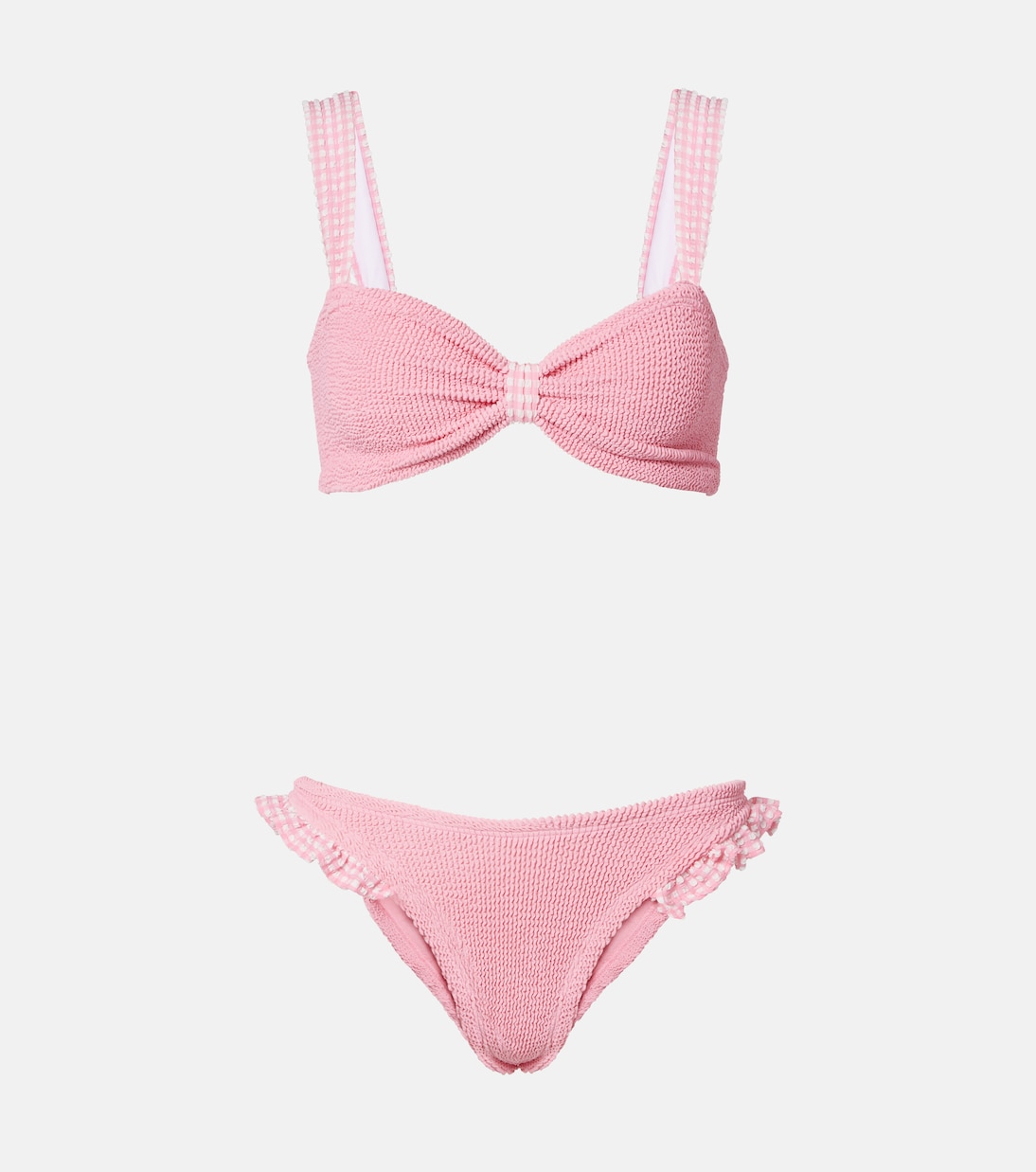 

Бикини Loretta с рюшами Hunza G, Milkshake/Pink Gingham