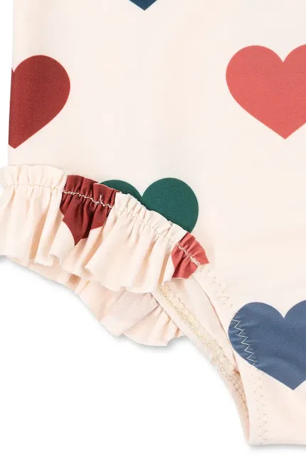 Купальник детский с рюшами Manuca Swimsuit Konges Sløjd, бежевый — фото 4