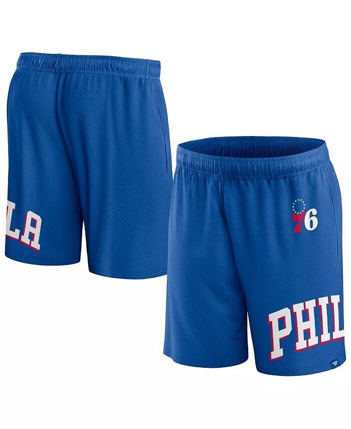 

Мужские шорты из сетчатой ​​ткани Royal Philadelphia 76ers Free Throw Fanatics