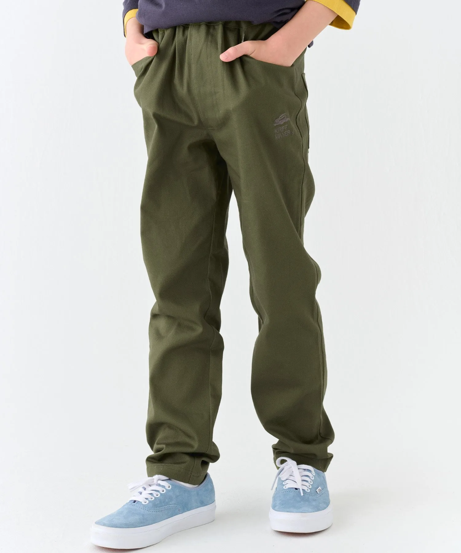 (K) Хлопковые эластичные брюки стандартного размера KRIFF MAYER, KHAKI