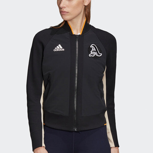 Куртка спортивная стильная с длинными рукавами куртка Adidas, черный — фото 3