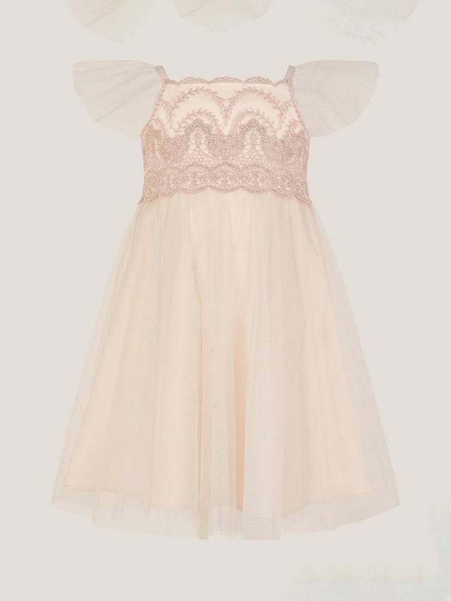 

Платье Baby Francesca с вышивкой Monsoon, Pink