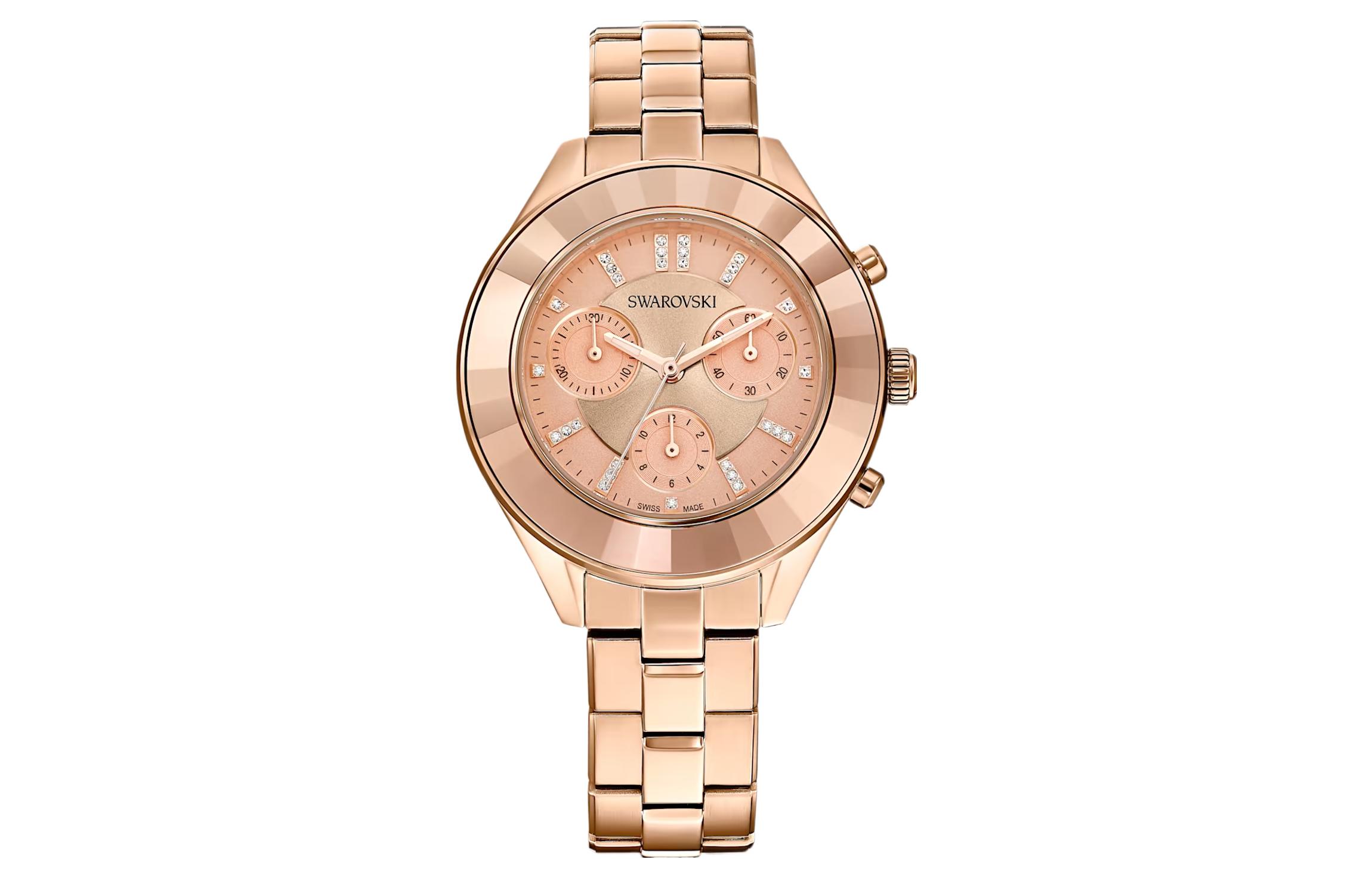 

Swarovski Часы Octea Lu Collection Wrist Watch Quartz Movement Metal Strap 37mm Gold Dial Women's Watch 5610469