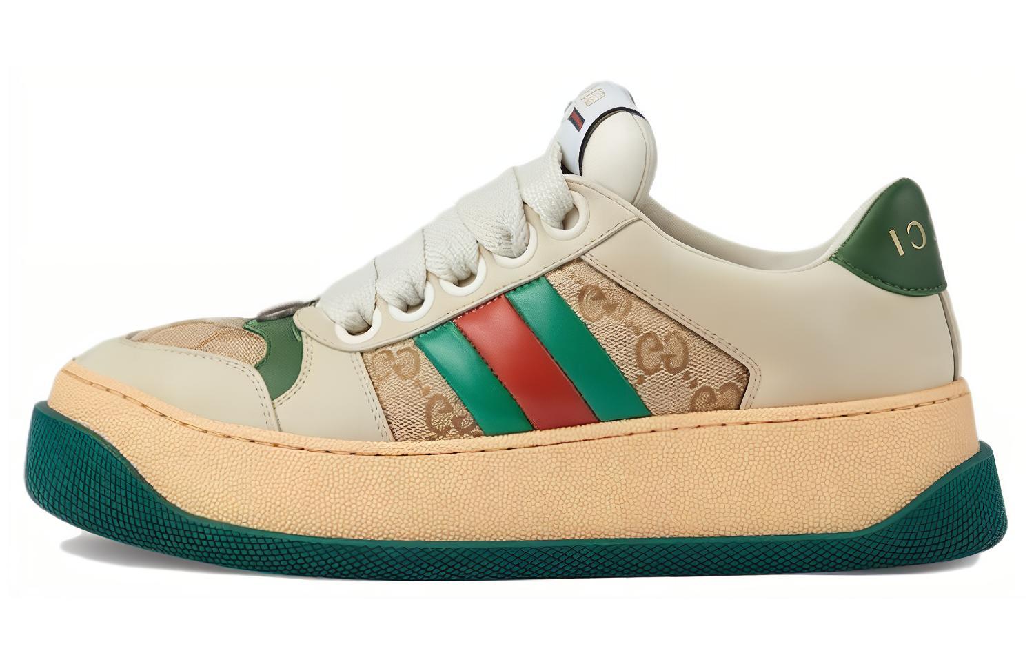 Женская футболка 'GG Motif Beige Green' Женская GUCCI