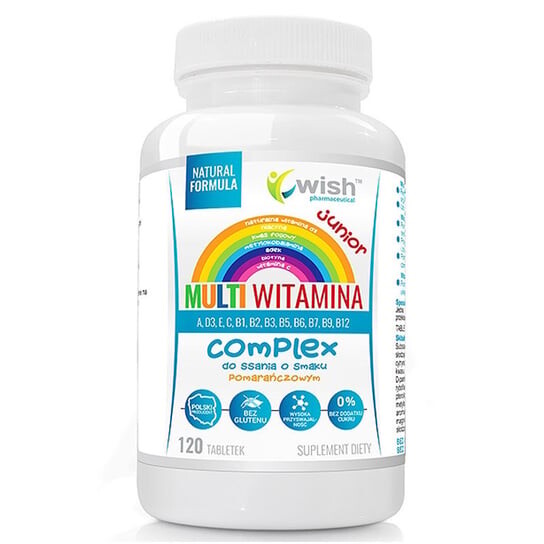

Wish Мультивитаминный комплекс Junior Suction 120 таблеток Оранжевый Wish Pharmaceutical